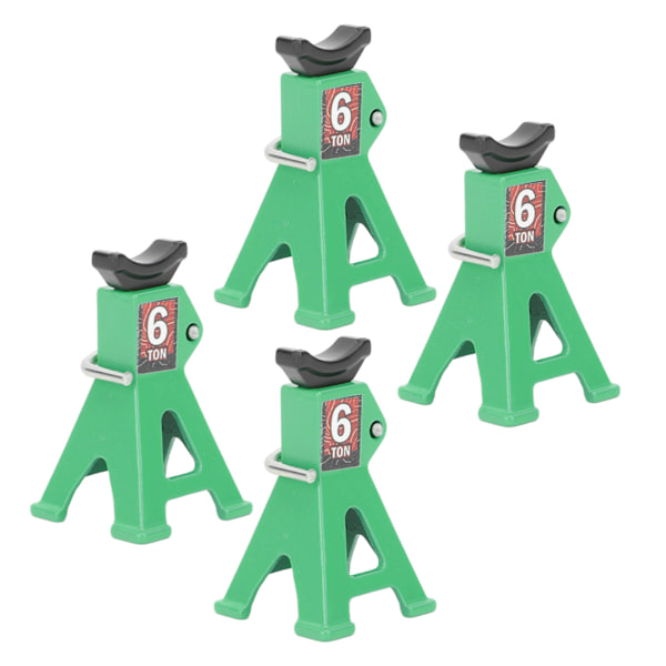 4 stk Mini Jack Stativ Justerbar Aluminium Legering Skala Jack Stativsett 1/24 for SCX24 RC Bil Grønn