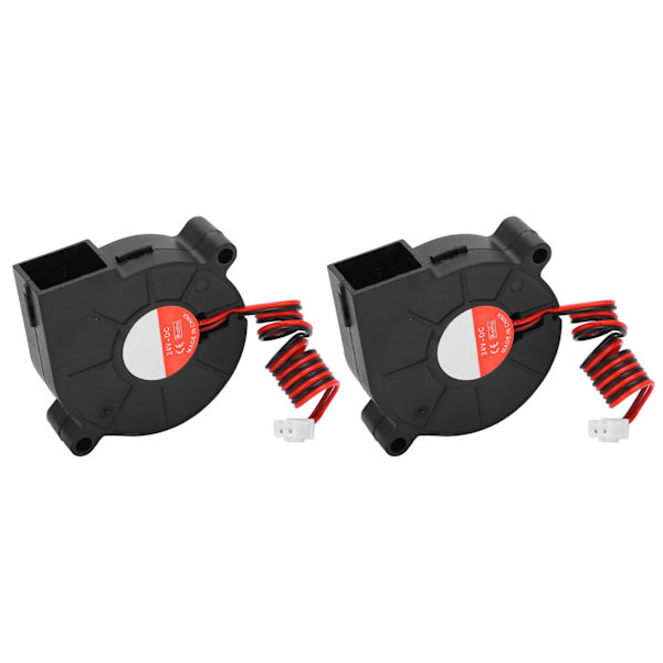 2st 3D-skrivarfläkt Tyst kylfläkt Passar för Ender-3 Ersättningsdel 50x50x15mm DC24V