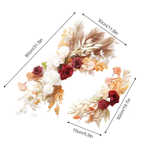 Bryllupsdekoration Bue Blomst Velkommen Vand Skilt Blomst Kunstige Blomster Swag