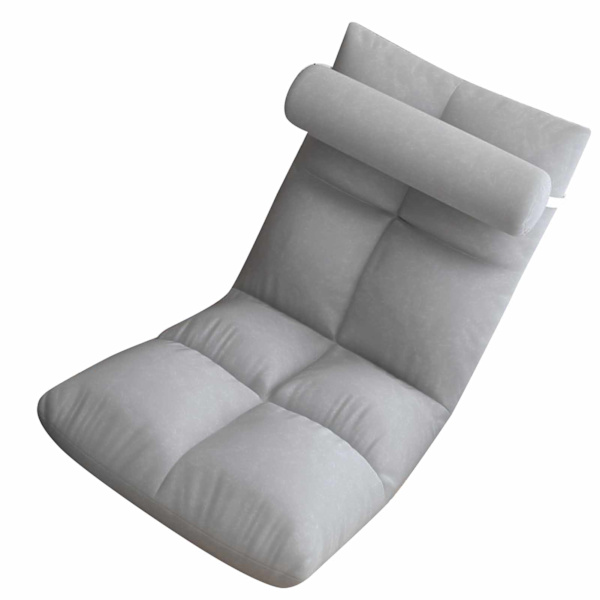 Gulvstol med ryglæn Foldbar Sofa Stol Sleeper Bed Sofa Lænestol Gulv Gaming Stol Meditationsstol til voksne Grå