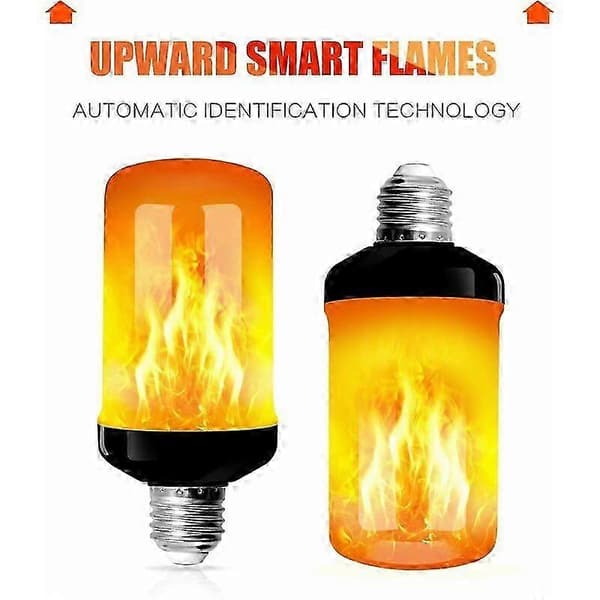 Flammende lyspære, E27 5W LED-lampe med flammeeffekt og 4 lyskilder