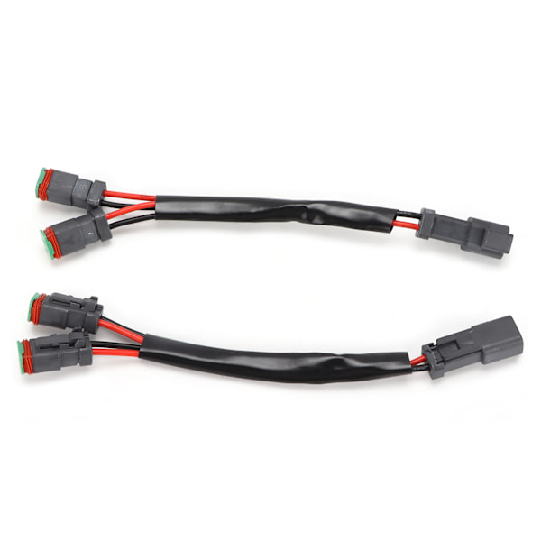 2 stk LED arbeidslys stikkontakt ledningsnett 2-leder 2-pin hann til hunn universal for bil