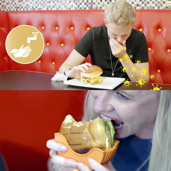 Reusable Hamburger Holder Stretchable Hamburger Bun Shell Eco-Friendly for Older Children