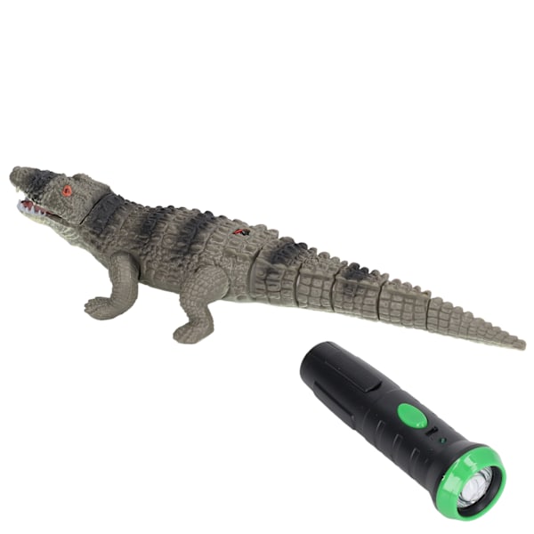 RC Crocodilian Toys Innovativ infraröd ljussensor Ljudeffekter Fjärrkontroll Simulering Crocodilian Model för vuxna