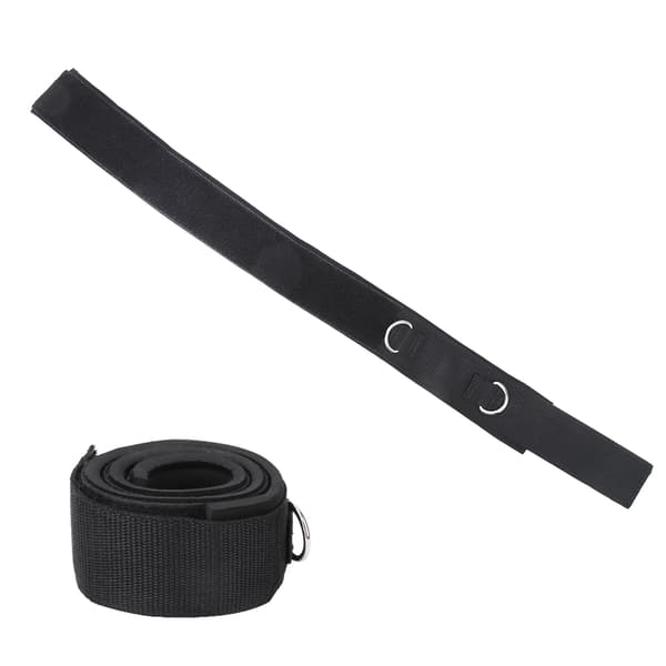 Cotton Black 2D Ring Elastic Rope Ankle Thigh Fitness Training Leg Cuff Adjustable Strength Training Accessory Black 2D
