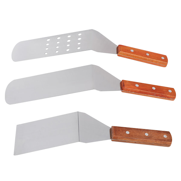 3 st/set Rostfritt stål Pizza Spade Lifter Cutter Grill Turner Bakspade Matlagningsverktyg