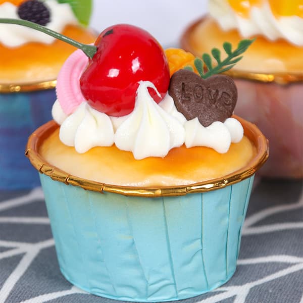 6pcs Artificial Fake Cupcakes Decorative Simulation Muffin Model for Display Kitchen Decoration Photography Props