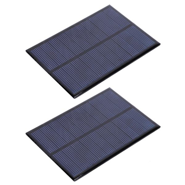 2 stk. Mini solpanel epoxy strømmodul batteri polysilicium industritilbehør 5V 500MA