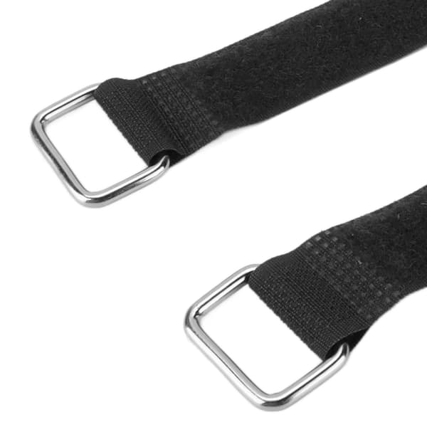 Justerbare Elastiske Cykelstropper - 2 Pakke, 20x200mm, Nylon, Sort