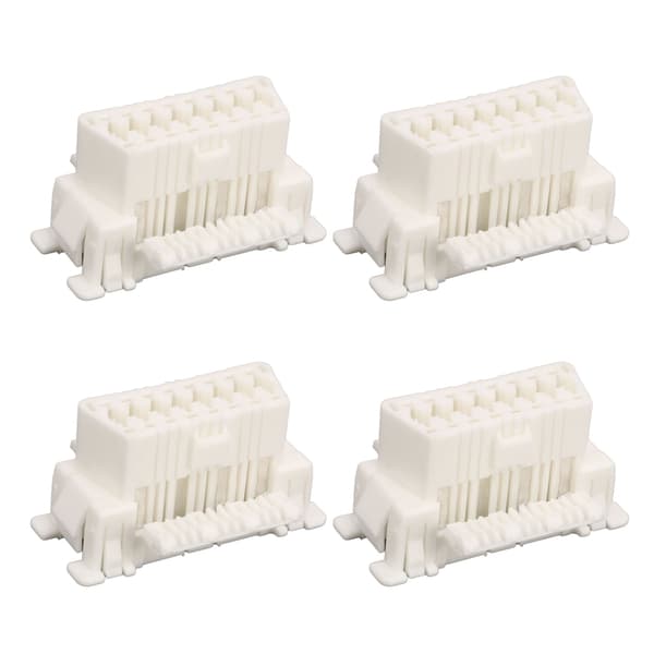 10 stk OBD2 16-bens Hun-stik Kabelforbindelse Hvid til Bil Diagnostisk Stik Interface Scanner