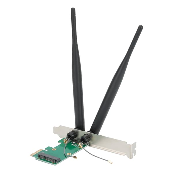 Mini PCIE til PCIE Adapterkort Trådløst Wifi Desktop Computer Netværkskonverter (6DB Antenne)