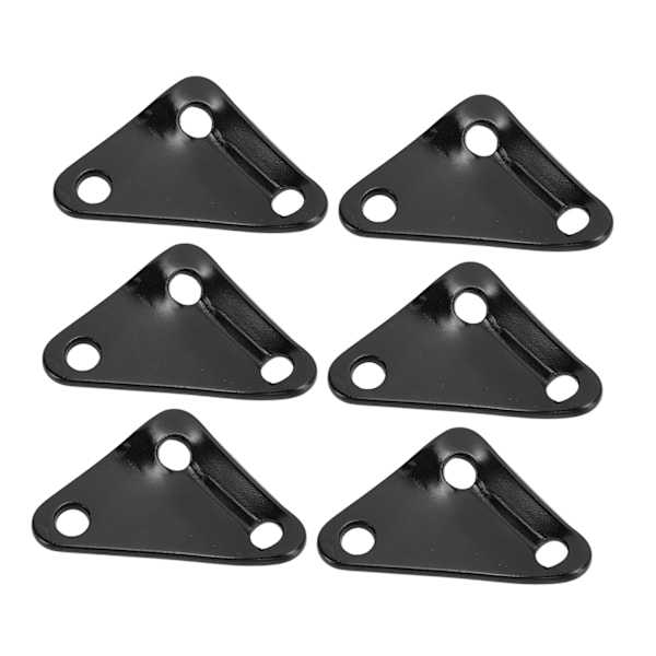 10 stk Trekanttelt Tau Festesystem Aluminiumlegering Ultralett Sterk Paracord Spenner Taujusterer for Camping Svart