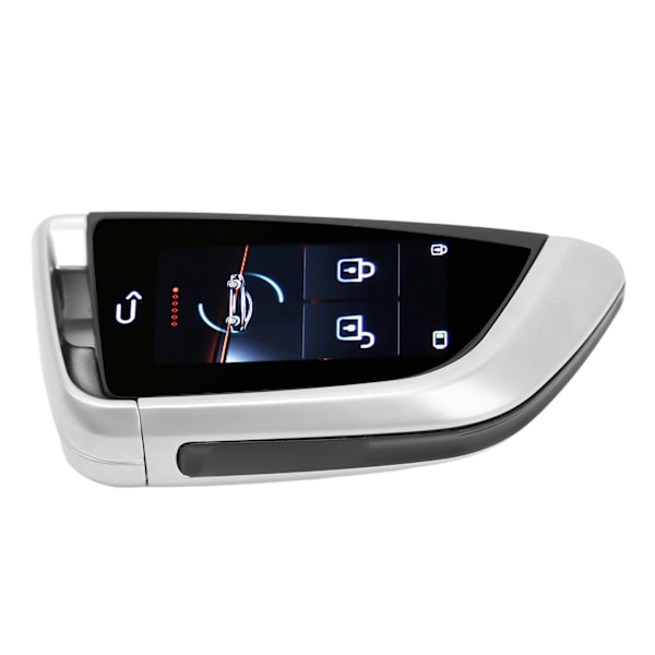 Smart fjernbetjening bilnøgle LCD-skærm Anti Lost Bluetooth 5.0 Nøglefri adgang Autolås Nøglebrik til et klik Start Bil Sølv