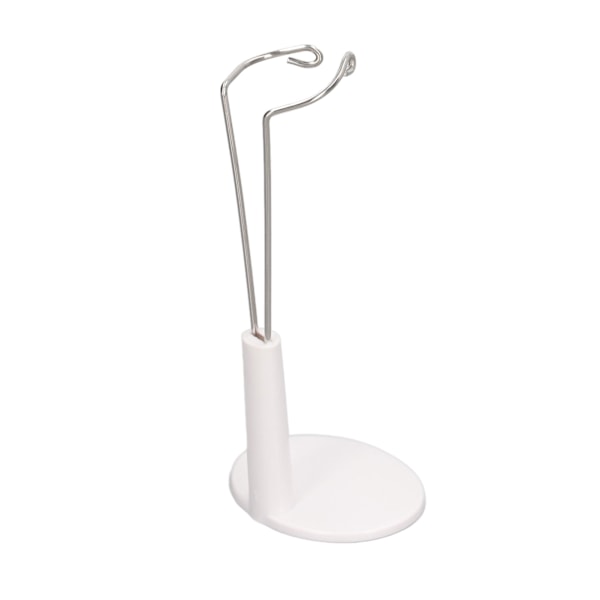 1/6 Dukkestads i plast i rustfrit stål Salon dukkestands holder til 12 tommer lang dukke hvid