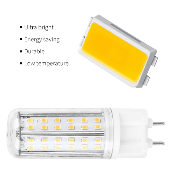 G12 LED majslampa 10W hög ljus lampa hem med 85 LED-pärlor AC85-265V (kall vit)