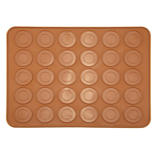 1 kpl 30 reiän pyöreä muoto Macarons Ruoka Silikon Macaron Ark Pad Leivonnaiset Kakku Leivonta Työkalu