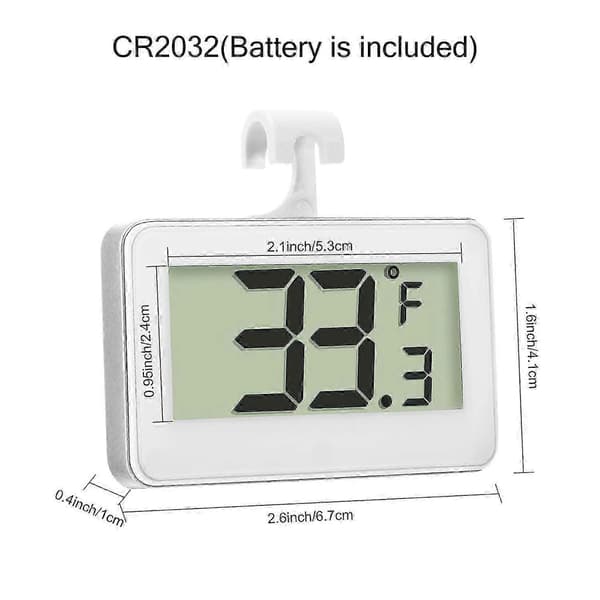 Kylskåpstermometer - Digital LCD Vattentät 3 delar