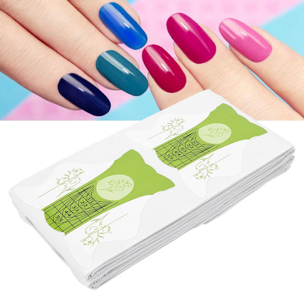 100 st Nagelmanikyr Formhållare Nail Art Tip Extension Guide Sticker Manicure Tools (YC01)