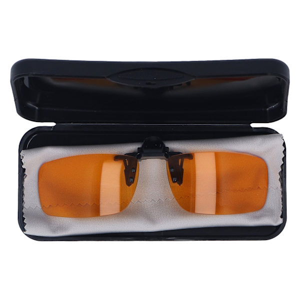 Clip On Glasögon Effektivt blått ljus blockerar 180 grader vertikalt Flip Portable Orange Glasögon Cliplins för dator fyrkantig