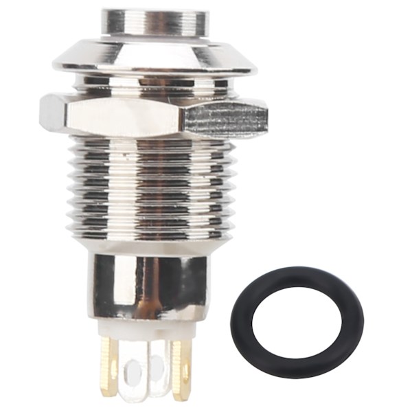 10 mm Metal Push Button Switch Waterproof Self-Locking Start Switch with Light 3V (White)