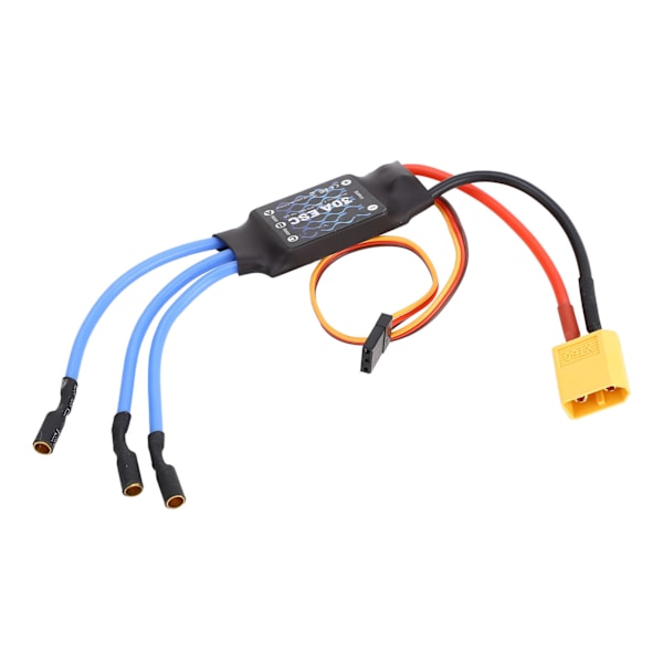 30A RC Harjaton ESC-korjausosat XT60-liittimellä Pitkä johto kiinteäsiipisille RC-lentokoneille Pienille nelikoptereille
