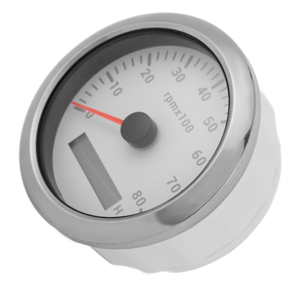 85mm 0‑8000RPM Turntæller 7 Farver Baggrundsbelysning IP67 Vandafvisende Pegefingertype til Båd Marine RV 9‑32V Hvid