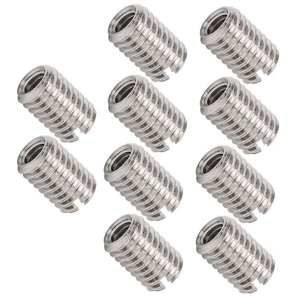Rustfrie Stål Trådreparerende Muttere, 10 stk M5 x 0,8 mm & M8 x 1,25 mm, 12 mm
