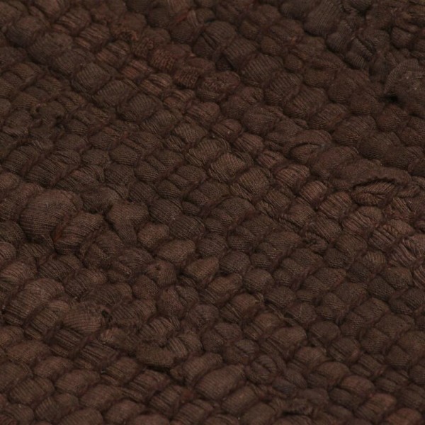 Håndvevd bomull Chindi-teppe 120 x 170 cm Brun