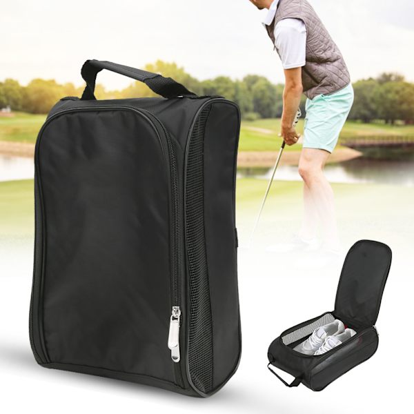 Nylon Golf Skoväska Bärbar Andas Skor Stor Kapacitet Förvaringsväskor Case Organizer