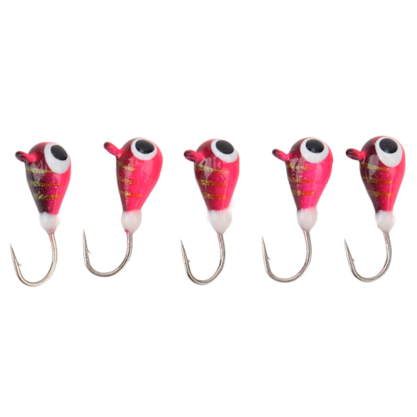 5 kpl Talvinkalastus Jigit Sarja Ahvenille Crappie Mikrokalastuskoukut Houkuttelevat 4MM
