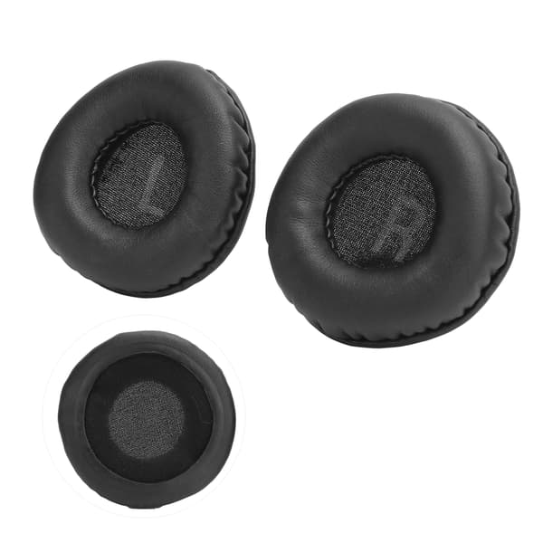 60MM Universelle hodetelefonøreputer Erstatningsheadset Skumøreputer L/R-bokstaver