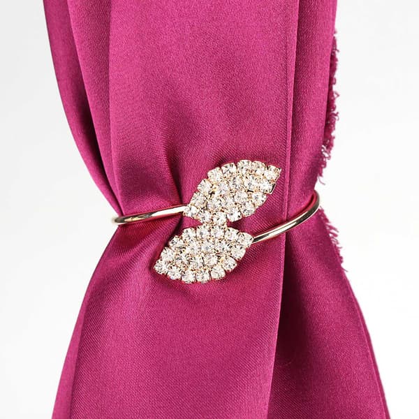 12 Håndlagde Rhinestone Serviettringer Bryllupsmiddag Dekorationssett