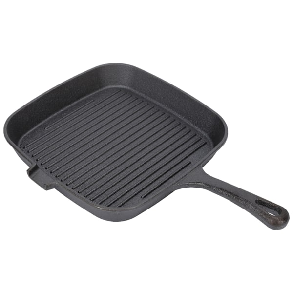 Grillpande Non-stick Design Varmebestandigt Håndtag Hurtig Varmeledning Jernstribet Stegepande til Hjemmet 22 cm