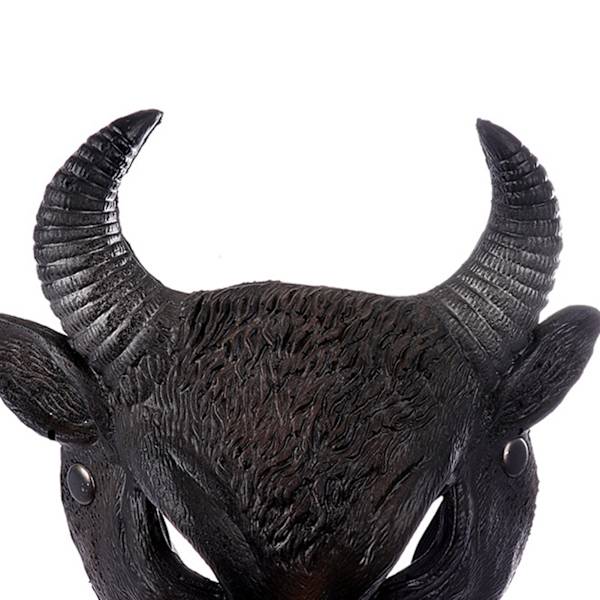 Half Face PU Foam 3D Realistic Animal Buffalo Head Mask