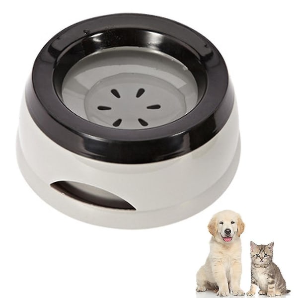 No Spill Dog Water Bowl For Home Og Travel-rosa Grey