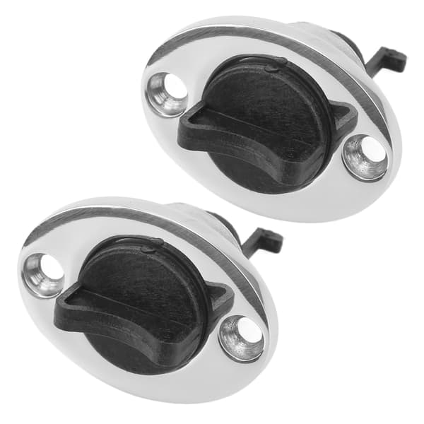 2 stk. 316 Rustfrit Stål Marine Drænplug Oval Garboard Transom Bådplug til 1 tomme Hul