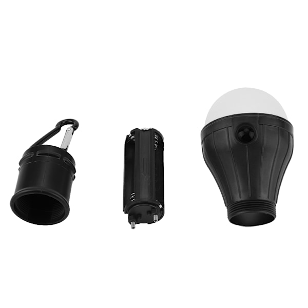 Mini Bærbar 3 LED Telthængende Lygte Udendørsfiskeri Camping Lampe (sort)