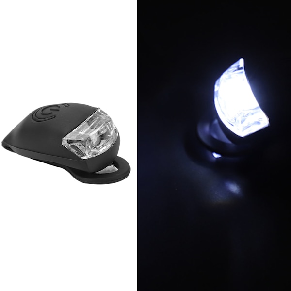 Sykkel Silikon Frosk Foran/Bak LED-varsellys Vanntett Sykkelblinklys Svart
