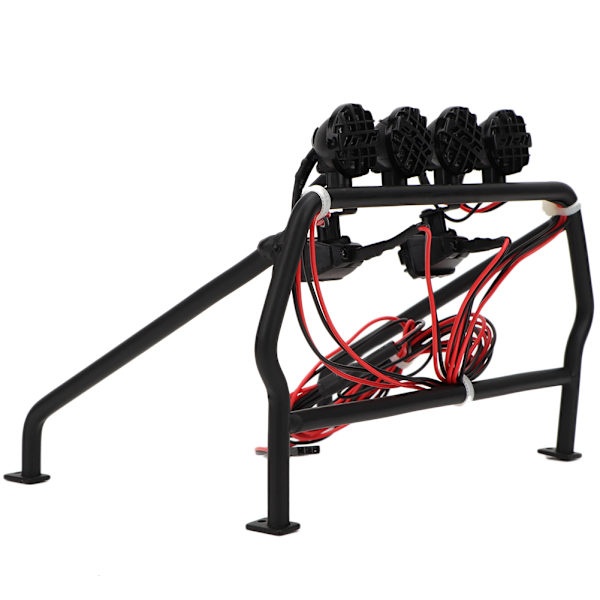 Metallrullbur med 6 LED-lys Passer for SCX10 1/10 Axial 4WD RC-bil
