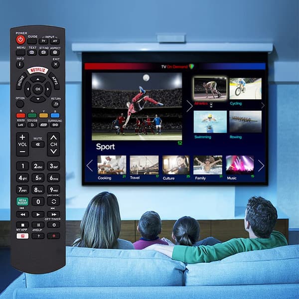 Panasonic Kompatibel Fjernkontroll Universal Erstatningsfjernkontroll svart black