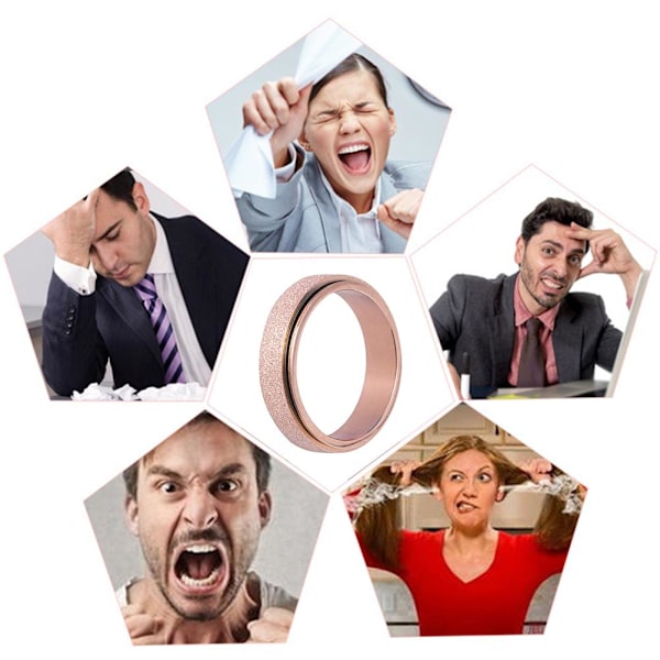 Stressring Finger Roterende Voksen Leke Fingertopp Sensorisk Leke for Kvinner
