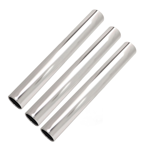 3 stk. aluminiumlegering baneløpsstafettstenger Sporstenger Løpsutstyr for løpsarrangementer Lag for løpsarrangementer utendørs studentstafettarrangementer Sølv