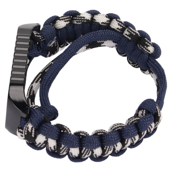 Paracord Watch Band Watch Protector Fodral 2 i 1 Kompatibel för Redmi Band 2 Smartwatch Marinblå