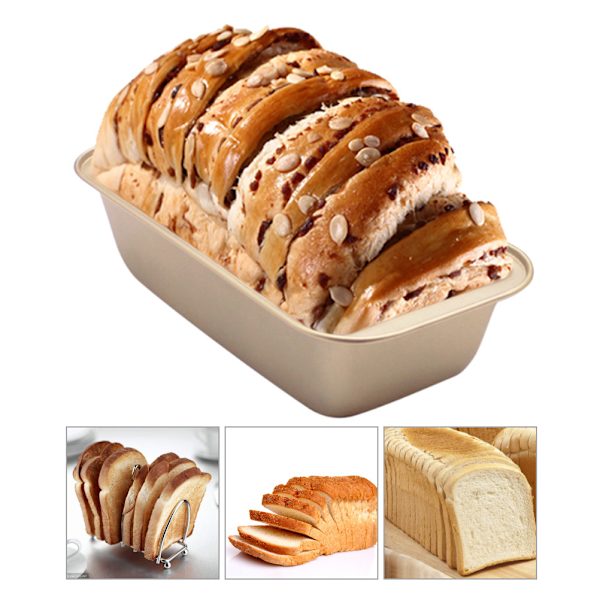 Rektangulær brødform i kulstofstål, non-stick bageform til brød