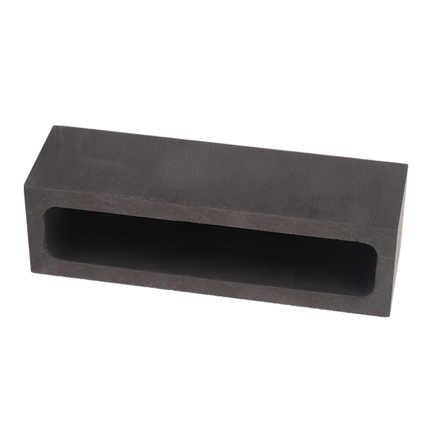 Graphite Ingot Mold Rectangular High Thermal Stability Metal Graphite Crucible Mold for Gold Silver Copper Casting