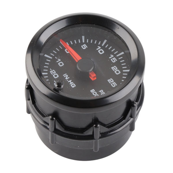 2-i-1 12V Turbo Boost-mätare ‑30‑30PSI Mätintervall Tryckmätare Vit Ljus Universal