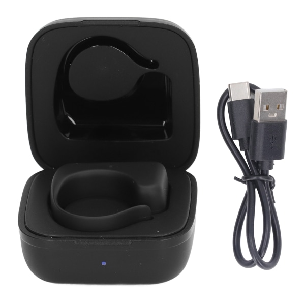 Fjärrkontroll rullningsring Bluetooth APP sidvändare ABS kamera fjärrkontroll slutare selfie knapp med laddningsfodral för mobiltelefon svart