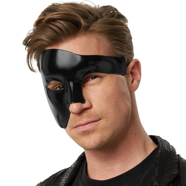 tectake venetiansk mask Fantom Black Svart