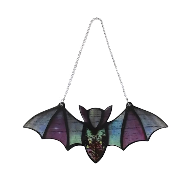 Halloween Bat Vindue Hængende Solfanger Reflekterende Effekt Farverige Farvede Bat Vindue Ornament