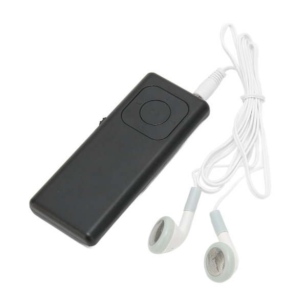 MP3-afspiller Tabfrit lydstøtte 64G hukommelseskort Bærbar minispiller til studier Arbejde Afslapning Sort